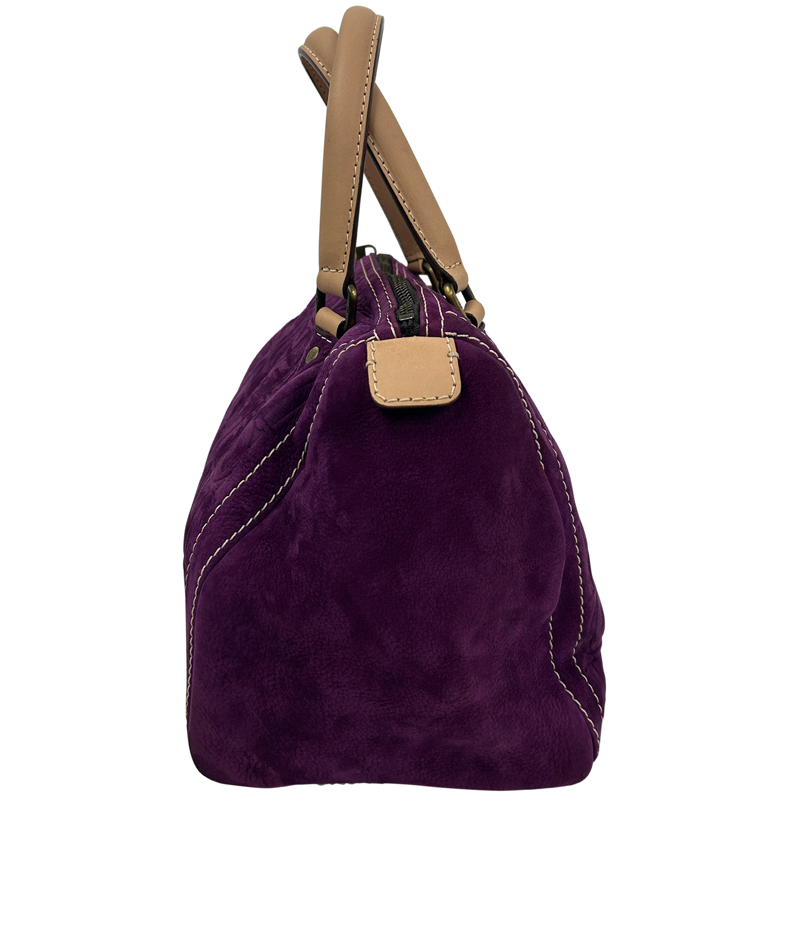 Andy Small, 290&euro;, Bolso, Morado, Cuero - Ante, Vista lateral